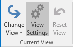 View Settings in Outlook 2016