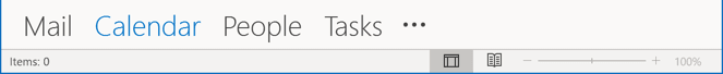 Calendar folder in Navigation Bar Outlook 365