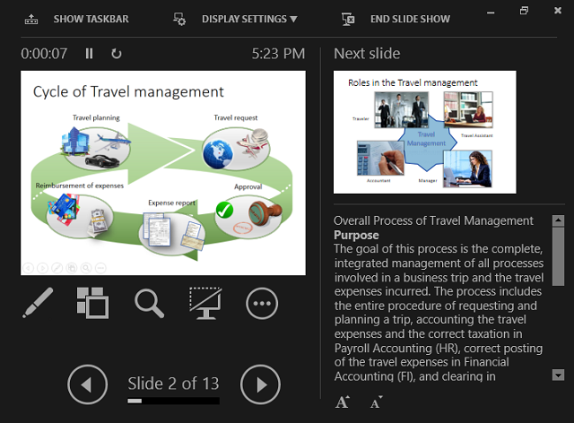 Presenter View in PowerPoint 2016