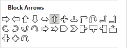 Arrow up-down shape in Excel 365