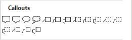 Callouts for flow chart in Excel 365