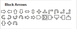 Arrows: Chevron shape in PowerPoint 365