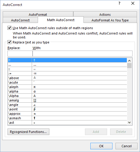 sigma symbol in word