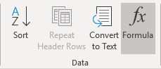 how to add formulas in word