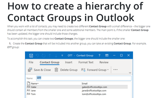 how to move outlook contact groups