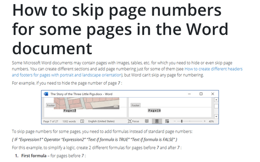 microsoft word page 1 of 2 numbering