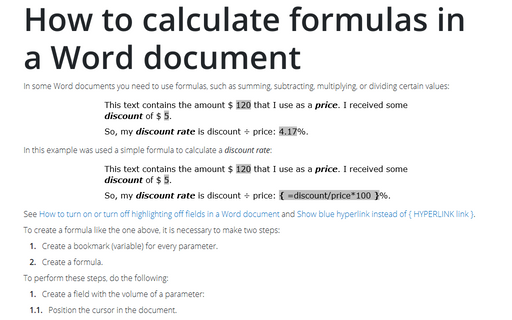 how to add a formula to a text form field word 2016