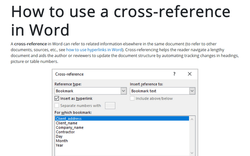 how to update all cross references in word 2010