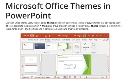 Microsoft Office Themes in PowerPoint - Microsoft PowerPoint 365